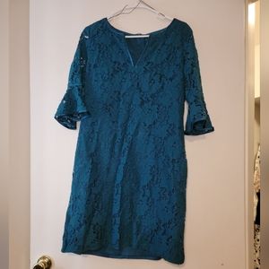 12 Adrianna Papell Turquoise Dress
